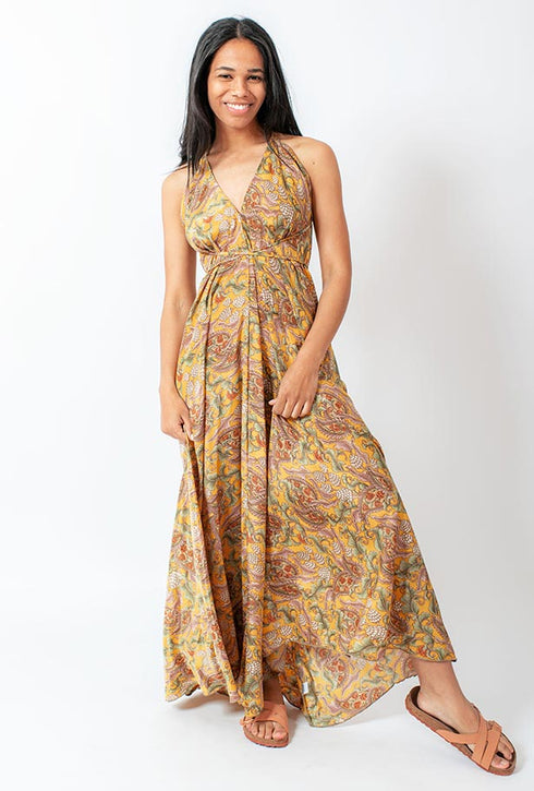 Bodenlanges Alinienkleid Delia
